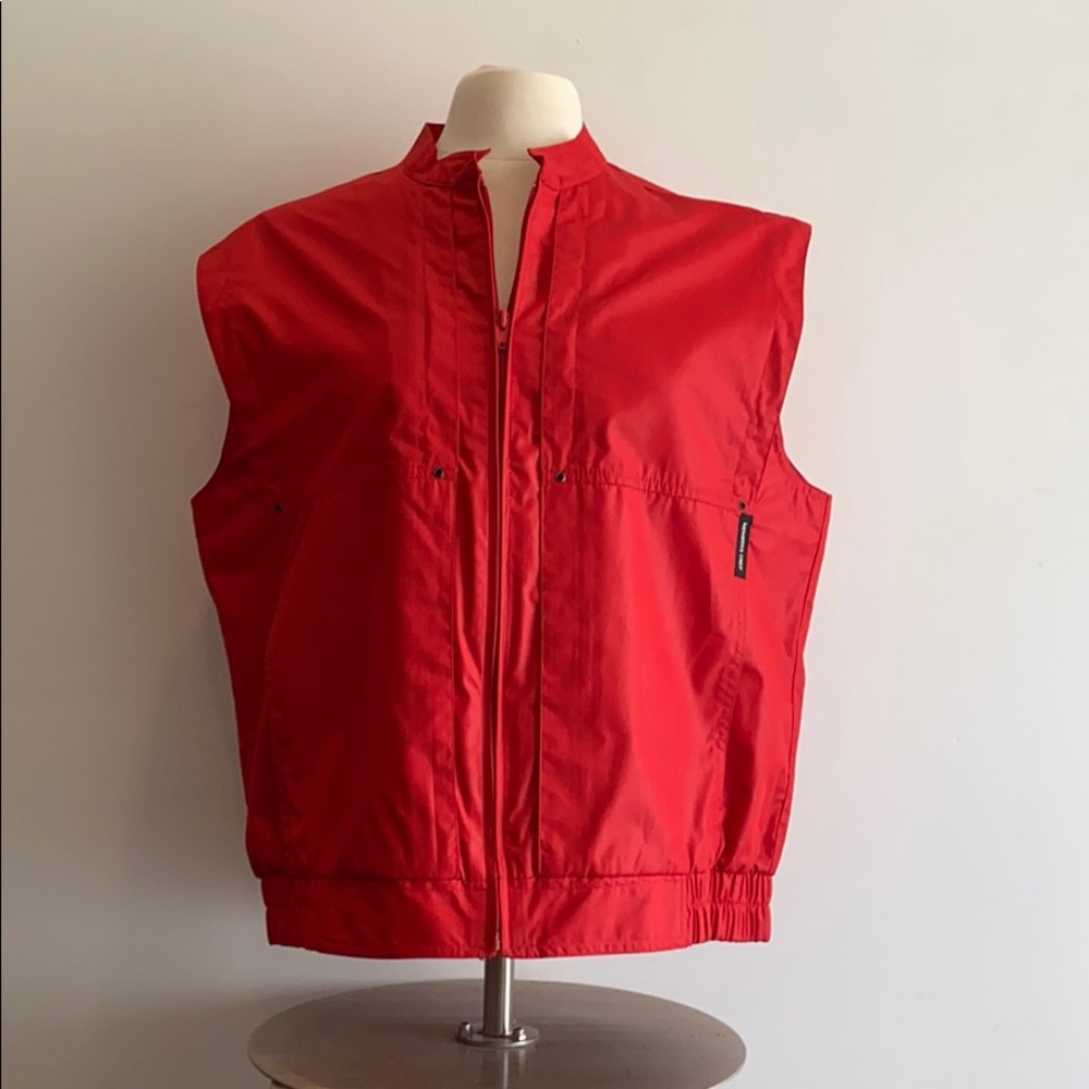 Mens Vintage MEMBERS ONLY Red Zip-up Vest